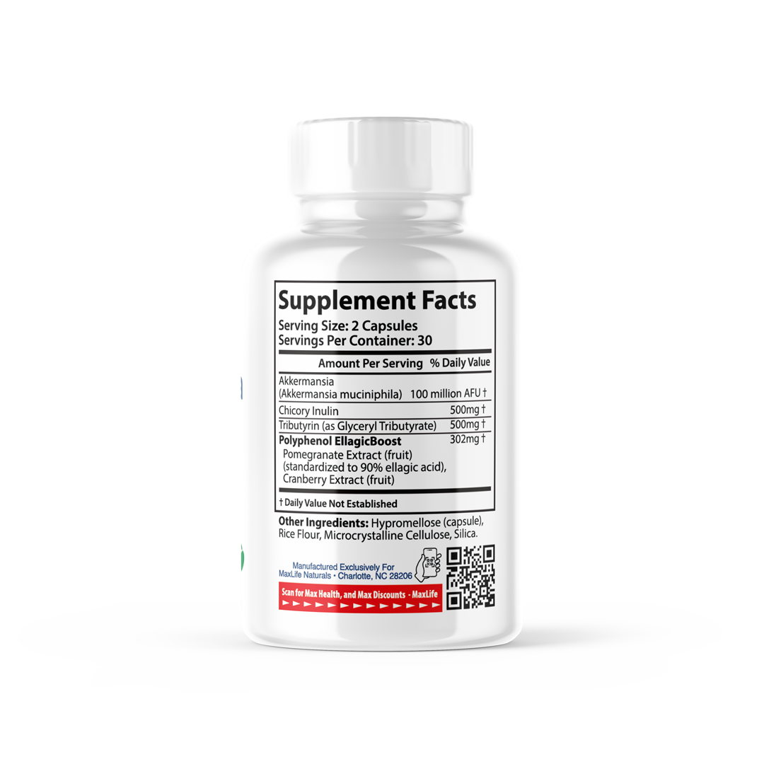 AK1™ Synbiotic Akkermansia — Probiotic + Prebiotic with Tributyrin