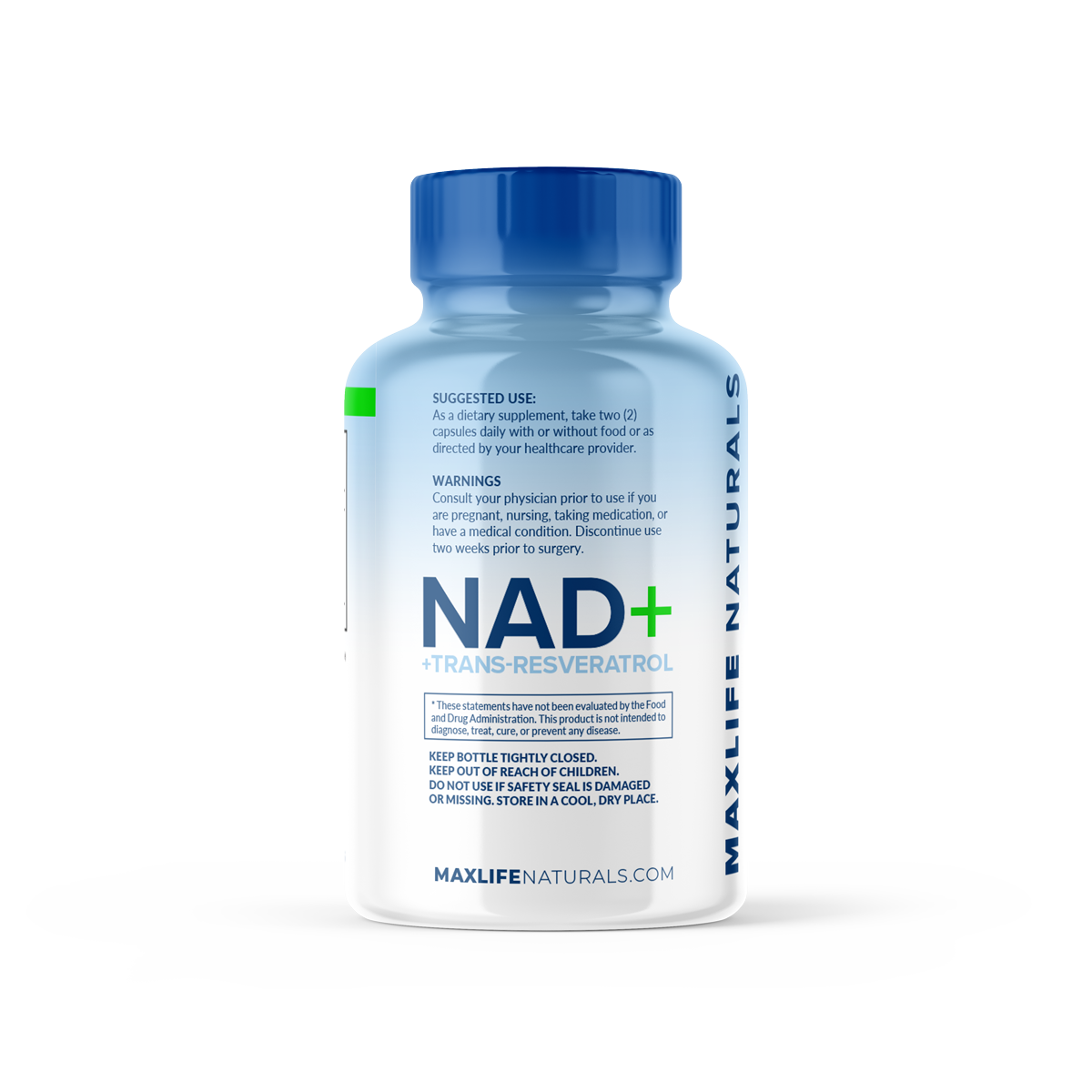 Liposomal NAD+ Trans-Resveratrol 1500mg - 120 Capsules