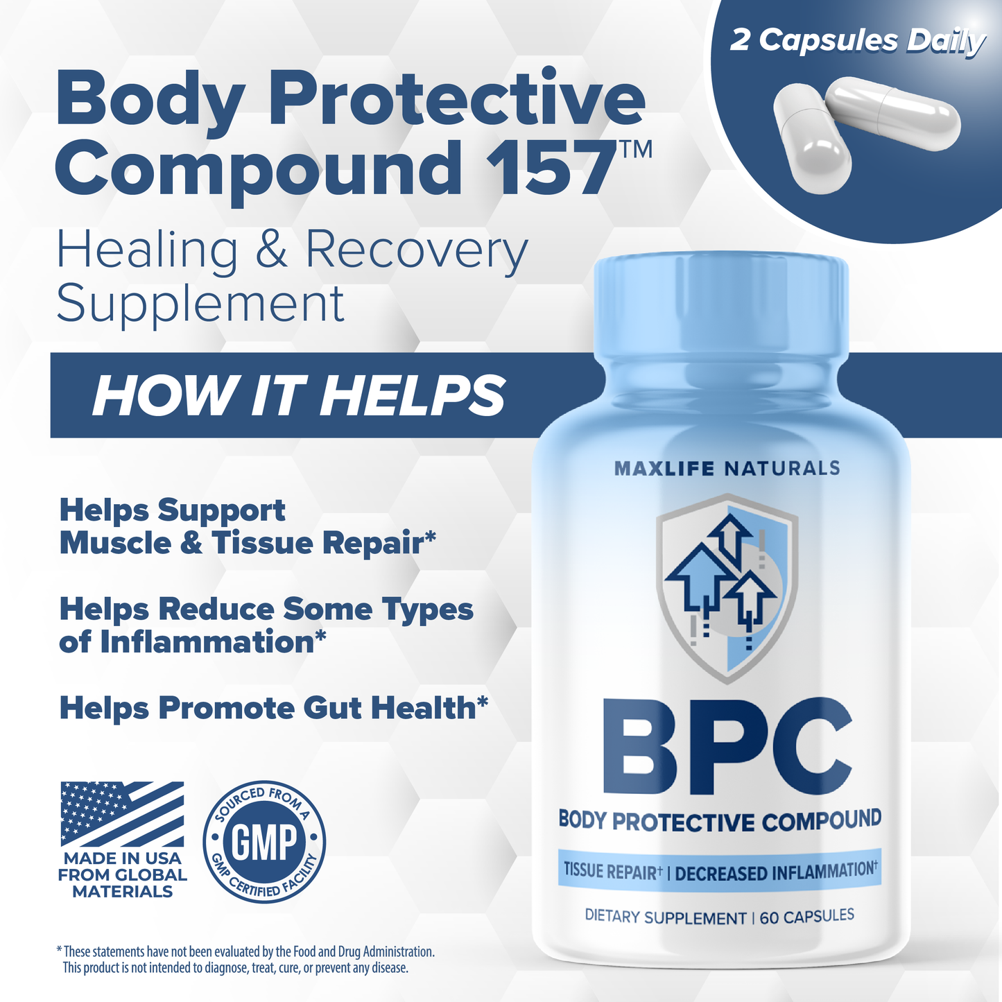BPC 157 - Body Protection Compound  157 -  500mcg