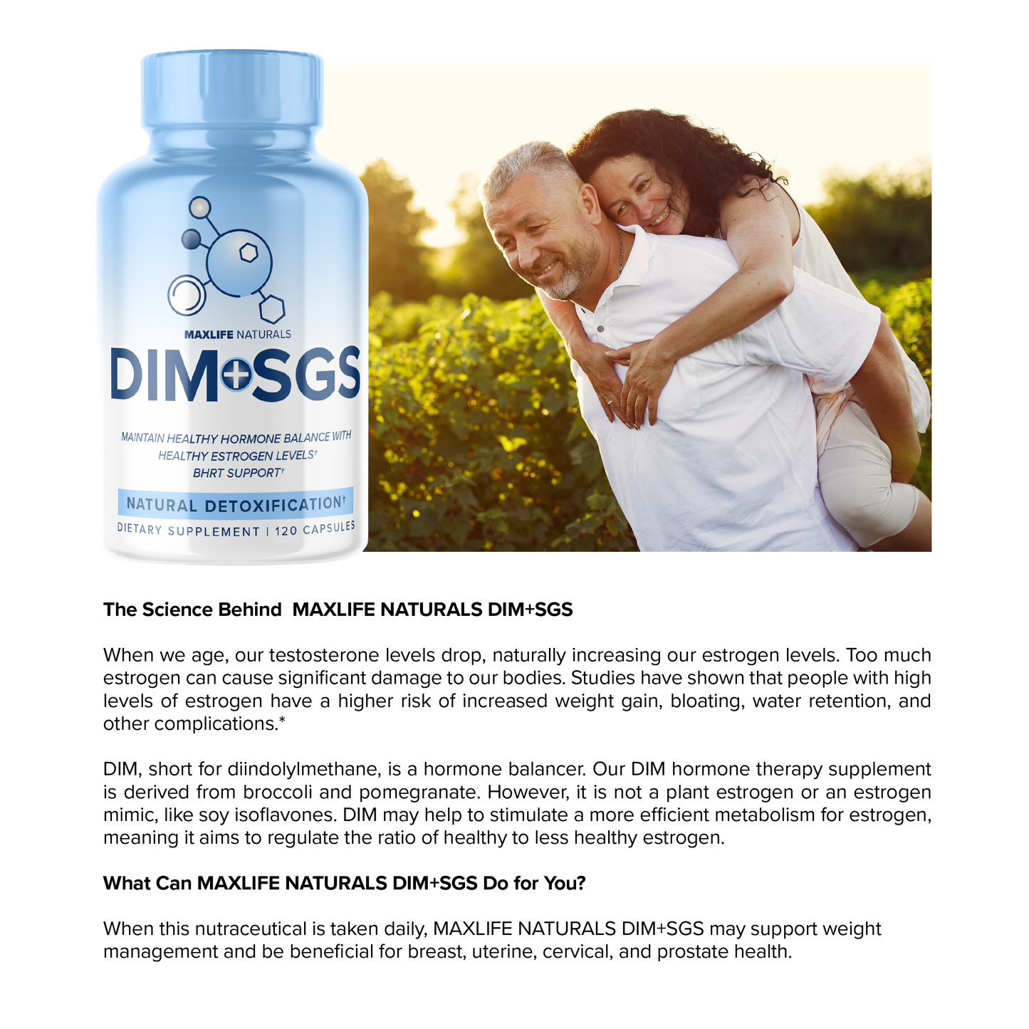 DIM+SGS  Natural Estrogen Support - 120 Caps