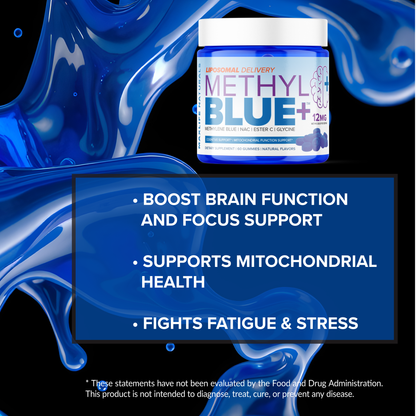 Liposomal Methylene Blue Gummies – 60ct | Enhanced Cellular Energy & Brain Support