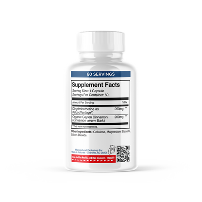 GlucoVantage - Super Berberine (DihydroBerberine) with Ceylon Cinnamon