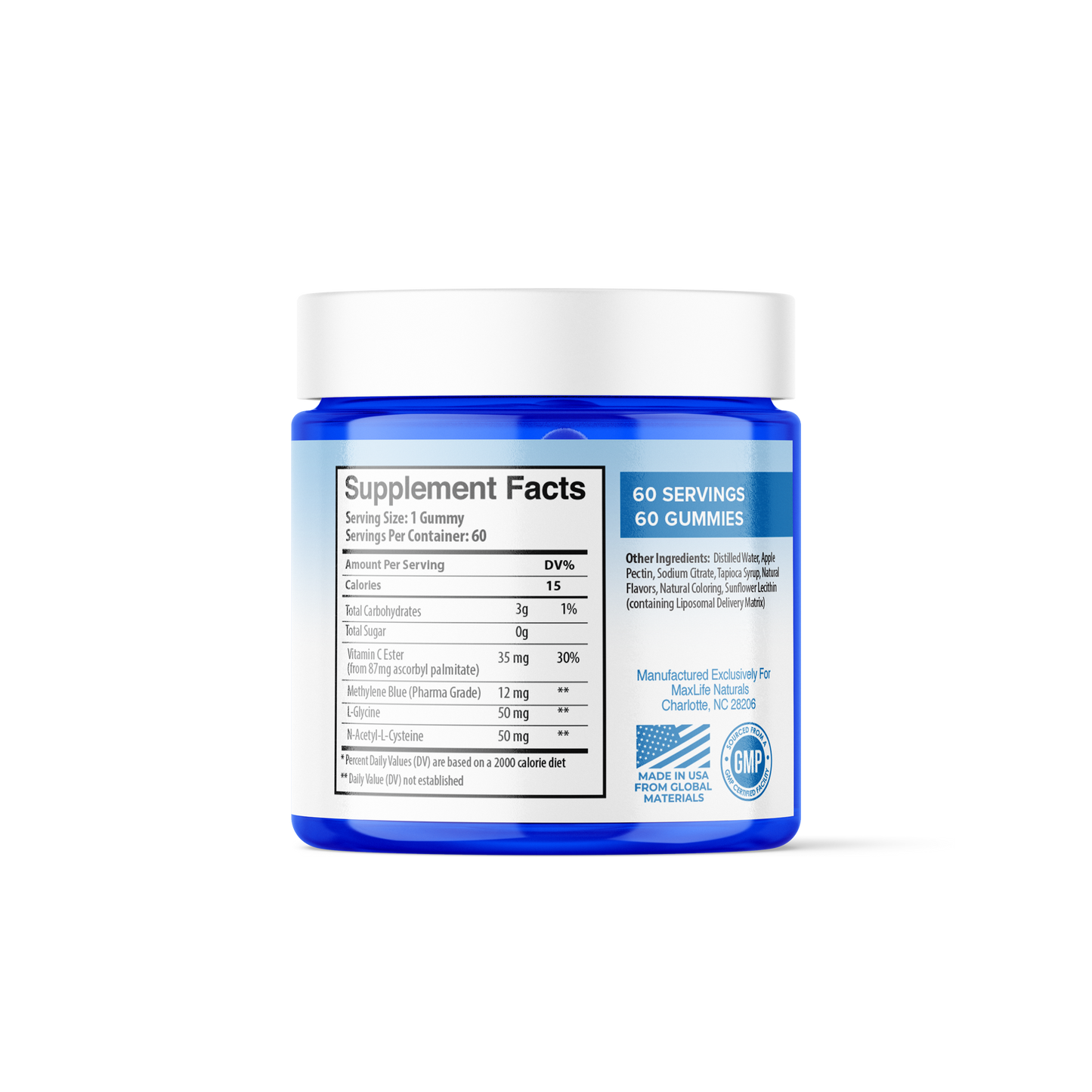 Liposomal Methylene Blue Gummies – 60ct | Enhanced Cellular Energy & Brain Support