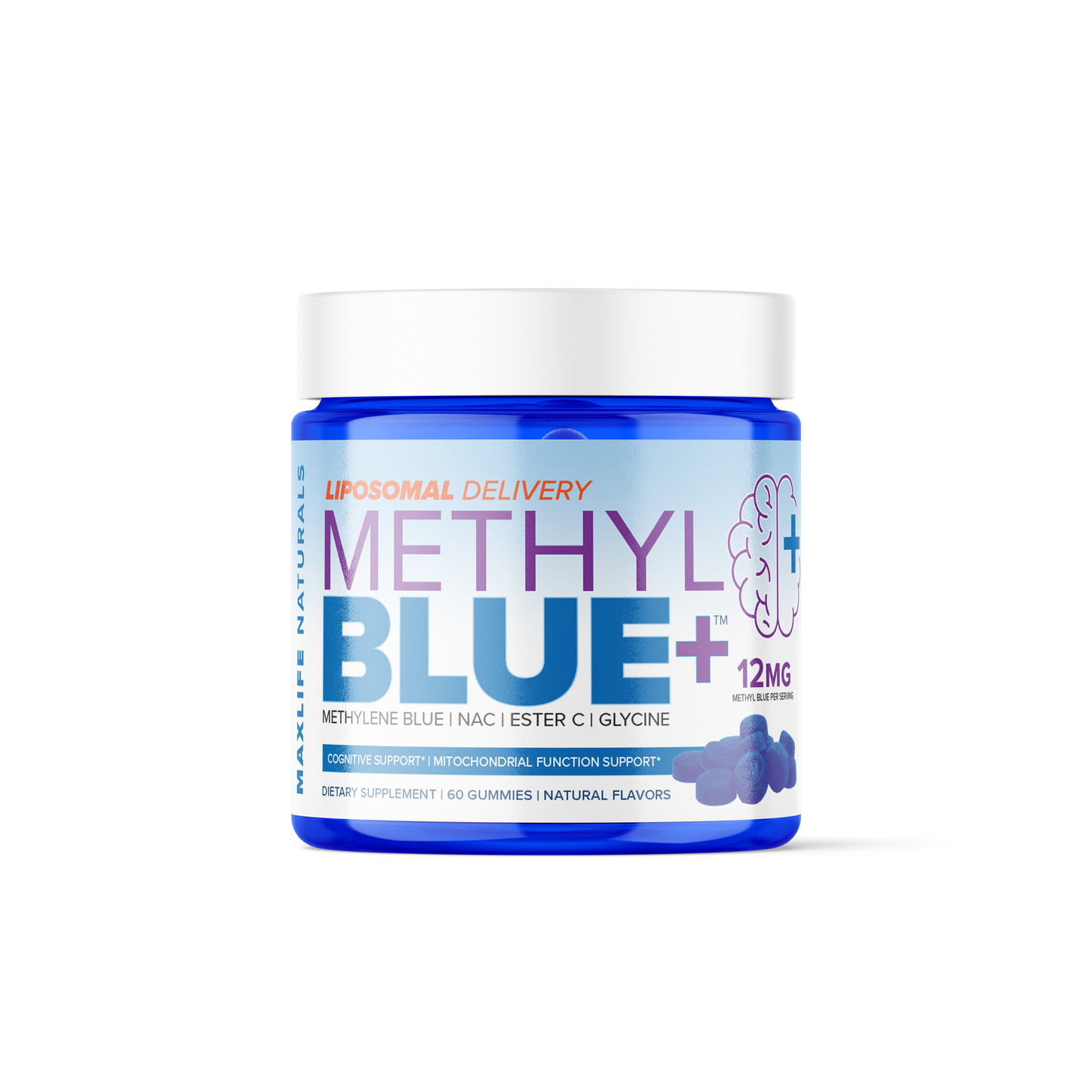 Liposomal Methylene Blue Gummies – 60ct | Enhanced Cellular Energy & Brain Support