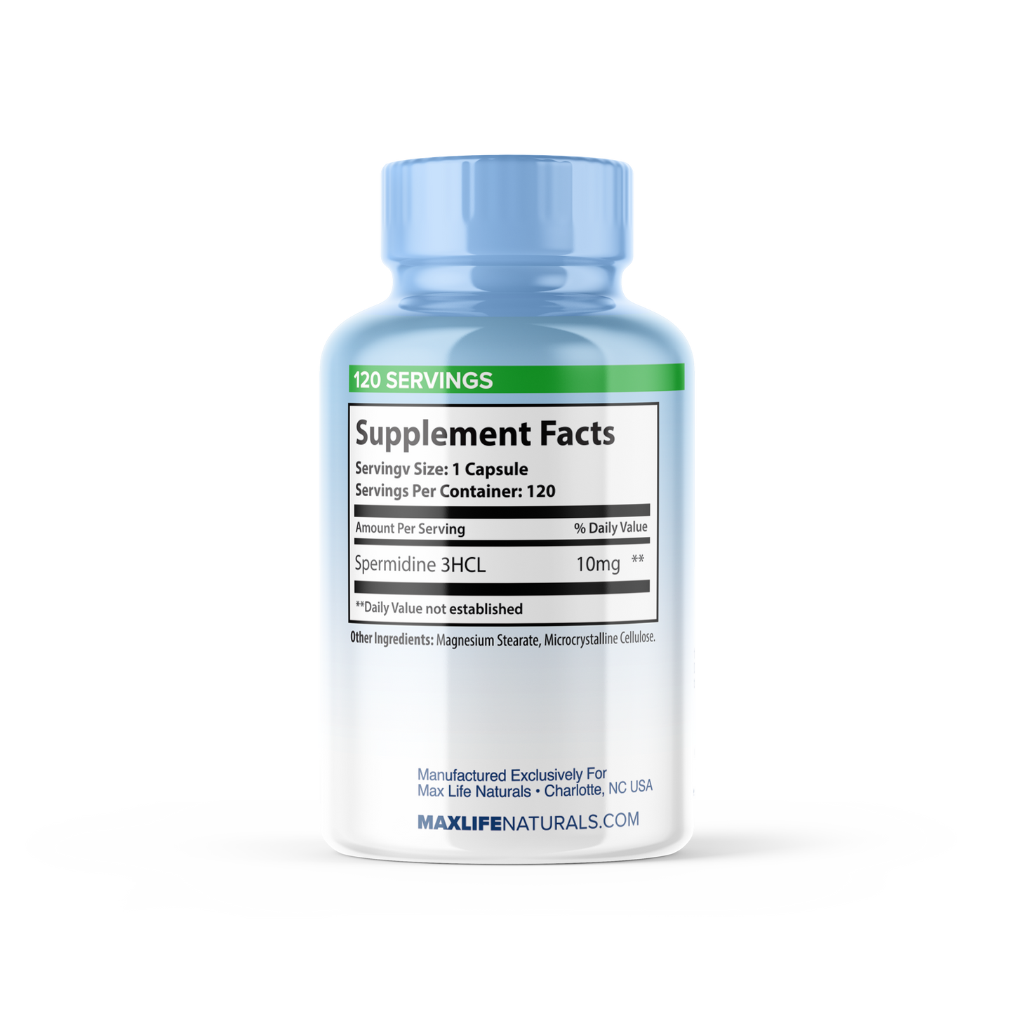 Spermidine 99% Pure Spermidine Trihydrochloride 120ct - Cell Renewal Support