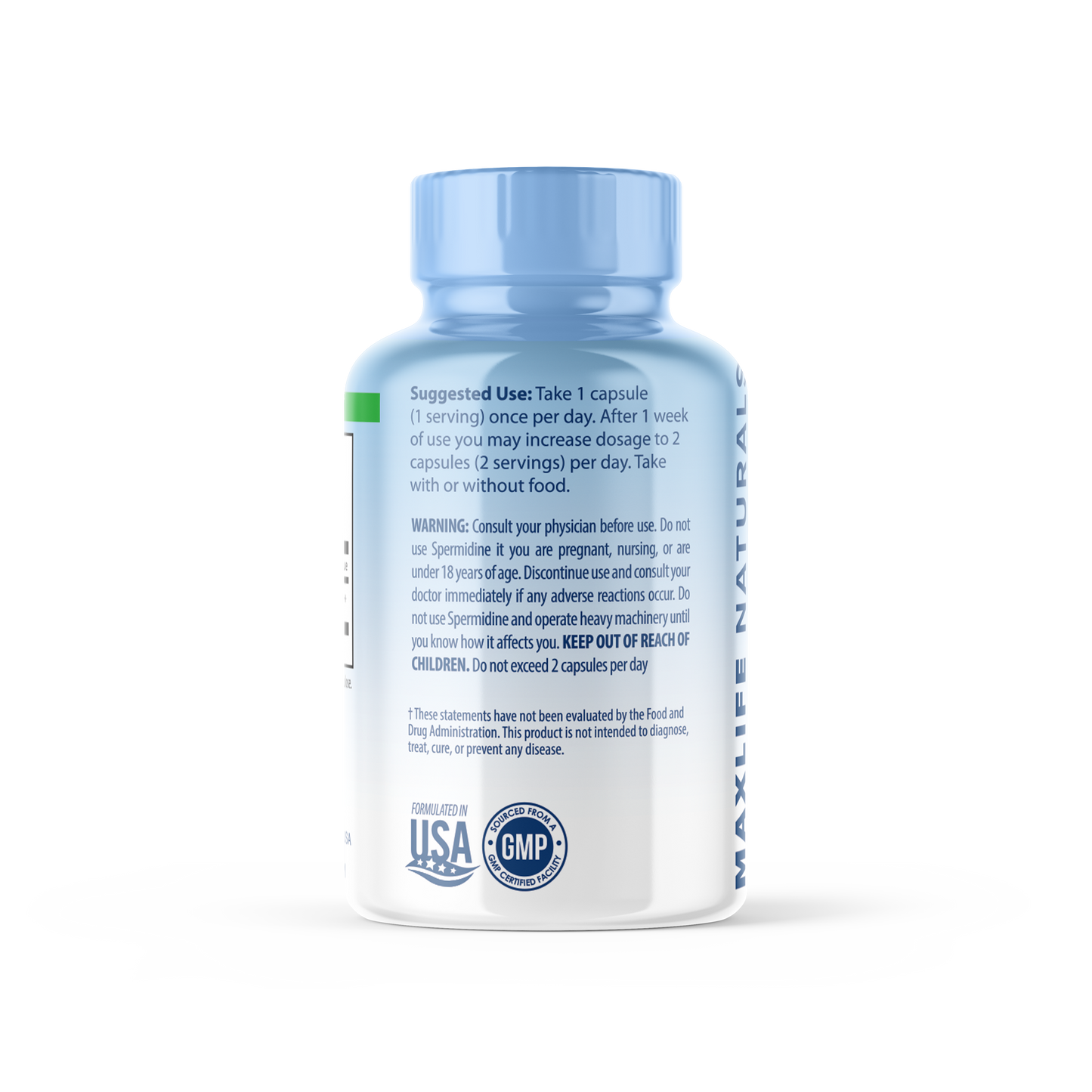 Spermidine 99% Pure Spermidine Trihydrochloride 120ct - Cell Renewal Support