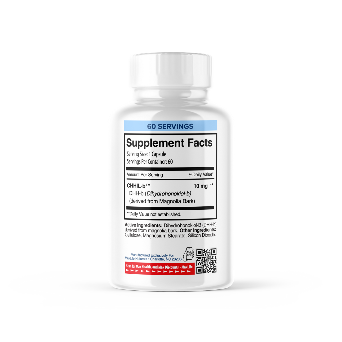 Day Chill™ DHH-B (Dihydrohonokiol-B) Supplement 10mg | Natural Anti-Anxiety & Stress Support – 60 Capsules - Natural Stress Reducing Breakthrough