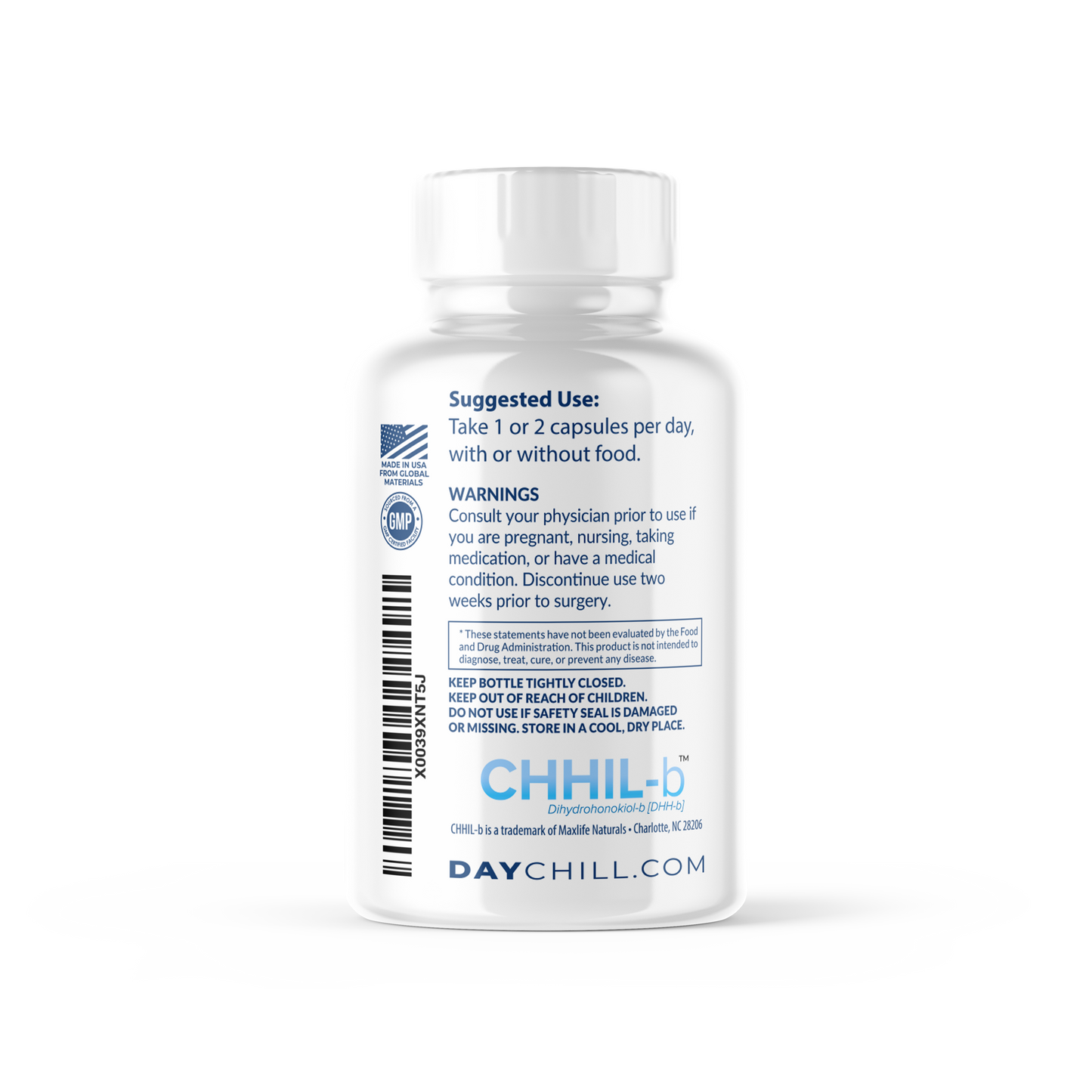 Day Chill™ DHH-B (Dihydrohonokiol-B) Supplement 10mg | Natural Anti-Anxiety & Stress Support – 60 Capsules - Natural Stress Reducing Breakthrough